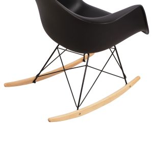 Black rocking chair Mirto Art 61x71x64cm Hm0035,12