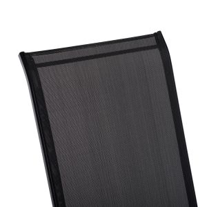 Black metal chair Leon with textile seat Hm5000,03