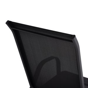 Black metal chair Leon with textile seat Hm5000,03