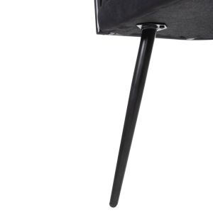 Black plush chair Luanda Vivian Hm8741,04 60x54x78