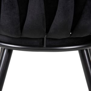Black plush chair Luanda Vivian Hm8741,04 60x54x78