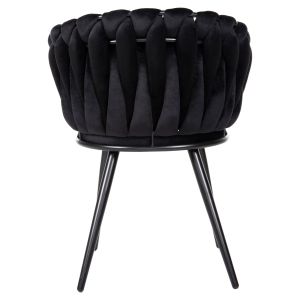 Black plush chair Luanda Vivian Hm8741,04 60x54x78