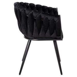 Black plush chair Luanda Vivian Hm8741,04 60x54x78