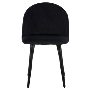 Black plush chair Oded Hm8731.14 45x52x77