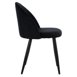 Black plush chair Oded Hm8731.14 45x52x77