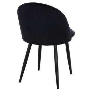 Black plush chair Oded Hm8731.14 45x52x77