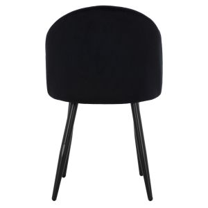 Black plush chair Oded Hm8731.14 45x52x77