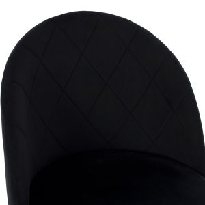Black plush chair Oded Hm8731.14 45x52x77