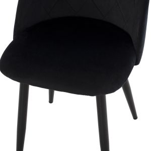 Black plush chair Oded Hm8731.14 45x52x77