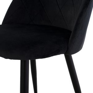 Black plush chair Oded Hm8731.14 45x52x77