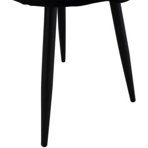 Black plush chair Oded Hm8731.14 45x52x77