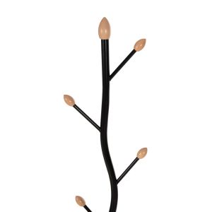 Черна метална закачалка Fb99572,01 8 позиции D36x172hcm