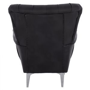Black plush armchair τ, Chesterfield Hm9217,01 87x88x100