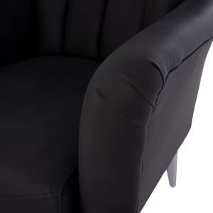 Black plush armchair τ, Chesterfield Hm9217,01 87x88x100