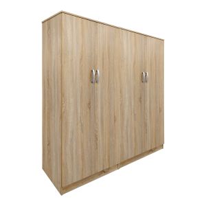 Four-wing wardrobe Athos - Sonoma 160x42x180cm