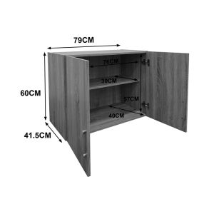 Four-door wardrobe with loft Athos I white 160x42x240cm