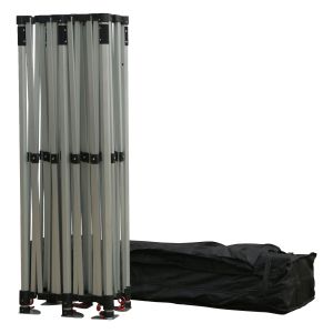 Heavy Duty Tent with Side Canopies Cressen Hm21099 Foldable-Aluminum Silver Frame-White 3x6x3.4hm