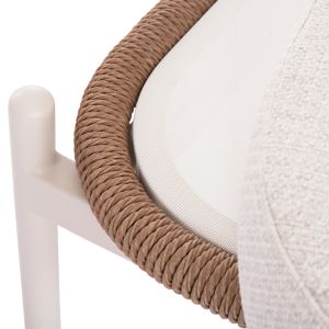 Chaise longue 2 places Quantum Destiny Zen Sm6172 ivory color, aluminum - polyethylene rubber, beige 162x148x97 cm.