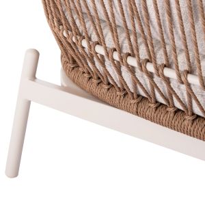 Chaise longue 2 places Quantum Destiny Zen Sm6172 ivory color, aluminum - polyethylene rubber, beige 162x148x97 cm.