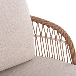 Chaise longue 2 places Quantum Destiny Zen Sm6172 ivory color, aluminum - polyethylene rubber, beige 162x148x97 cm.