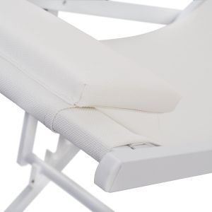 Alu chaise longue with cushion in white Hm5076,04 59,5x99x97cm beach/garden