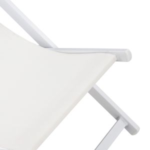 Alu chaise longue with cushion in white Hm5076,04 59,5x99x97cm beach/garden