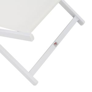 Alu chaise longue with cushion in white Hm5076,04 59,5x99x97cm beach/garden