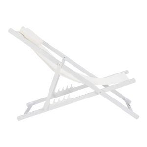 Alu chaise longue with cushion in white Hm5076,04 59,5x99x97cm beach/garden