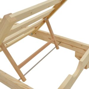 Fendy natural fir chaise lounge 71.5x200x24cm