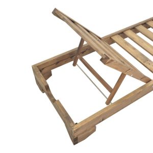 Fendy lounger made of fir in walnut color 71.5x200x24cm