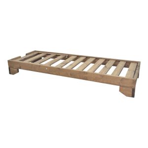 Fendy lounger made of fir in walnut color 71.5x200x24cm