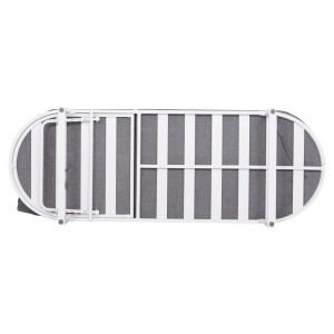 Chaise longue Mallow Hm10715.01 white aluminum and gray cushion 198x71x40.5-103hcm.