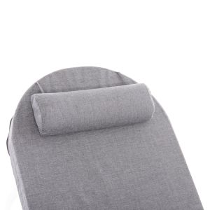 Chaise longue Mallow Hm10715.01 white aluminum and gray cushion 198x71x40.5-103hcm.