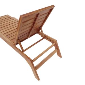Chaise longue Melop teak in natural shade 200x70x35cm