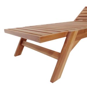 Chaise longue Melop teak in natural shade 200x70x35cm