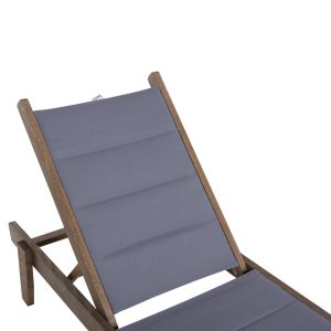 Milos chaise longue Hm10685.02 beech in walnut-gray textile cushion cover 204x65x92.5 cm.
