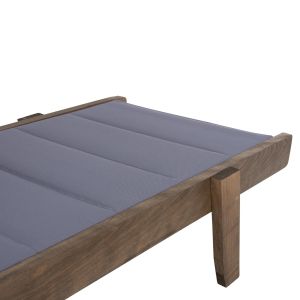 Milos chaise longue Hm10685.02 beech in walnut-gray textile cushion cover 204x65x92.5 cm.