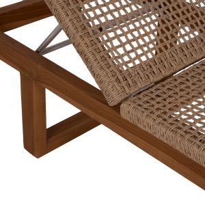 Chaise longue Patron solid teak wood Hm5993 191x65x86hcm