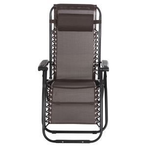 Relaxcompanion chaise longue brown textile-black metal 67x145x110hcm Hm5095,13