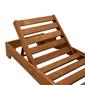 Sadie solid fir beach/garden chaise longue