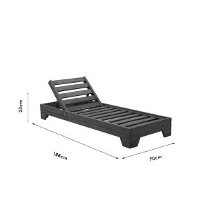 Sadie solid fir beach/garden chaise longue