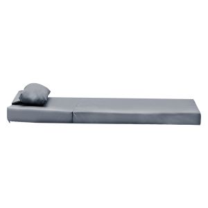 Chaise longue Sadie, fabric, grey 65x185x15cm