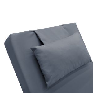 Chaise longue Sadie, fabric, grey 65x185x15cm
