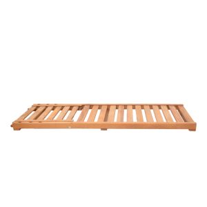 Chaise longue Specta solid beech in walnut color 60x190x50cm