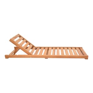 Chaise longue Specta solid beech in walnut color 60x190x50cm