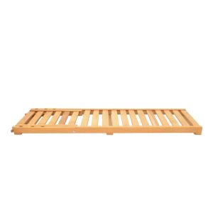 Specta chaise lounge made of solid beech wood in natural color 60x190x50cm