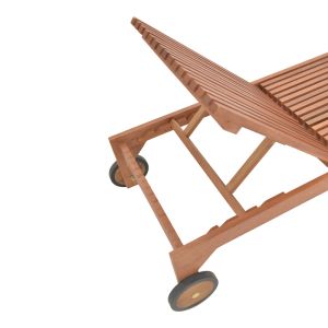 Sun lounger Sunnie meranti wood in natural shade 200x65x35cm