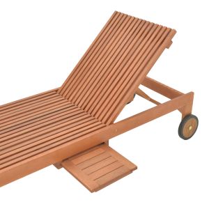 Sun lounger Sunnie meranti wood in natural shade 200x65x35cm