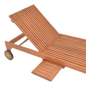 Sun lounger Sunnie meranti wood in natural shade 200x65x35cm
