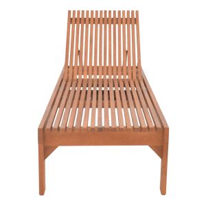 Sun lounger Sunnie meranti wood in natural shade 200x65x35cm